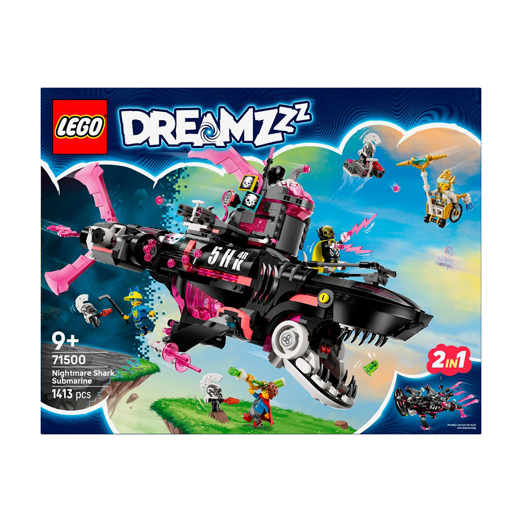 

Конструктор LEGO DREAMZzz Страхітливий підводний човен Акула, 1413 деталей, від 9 років (71500)