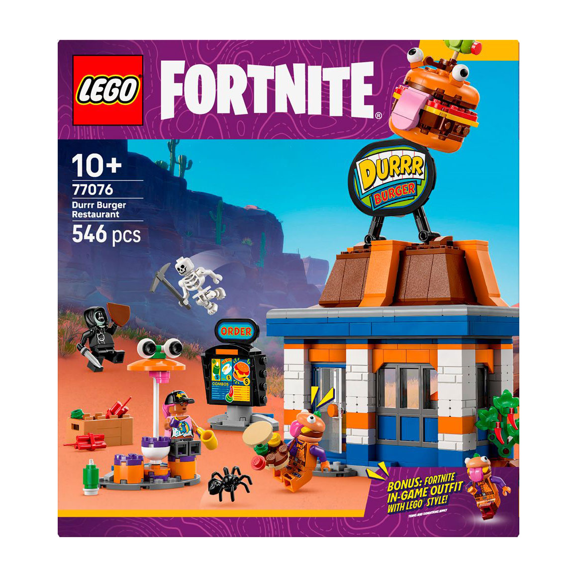 

Конструктор LEGO Fortnite Durrr Burger Restaurant, 546 деталей, від 10 років (77076)