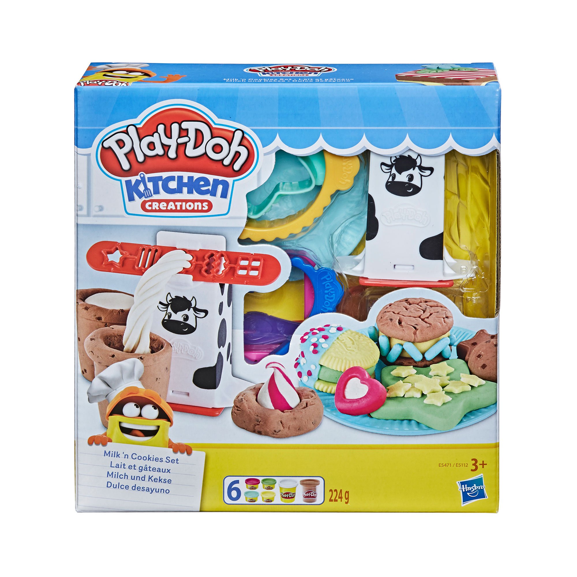 

Набір для ліплення Play-Doh Kitchen Creations Milk'n Cookies Set, від 3 років, 19 деталей (E5112 /E5471)