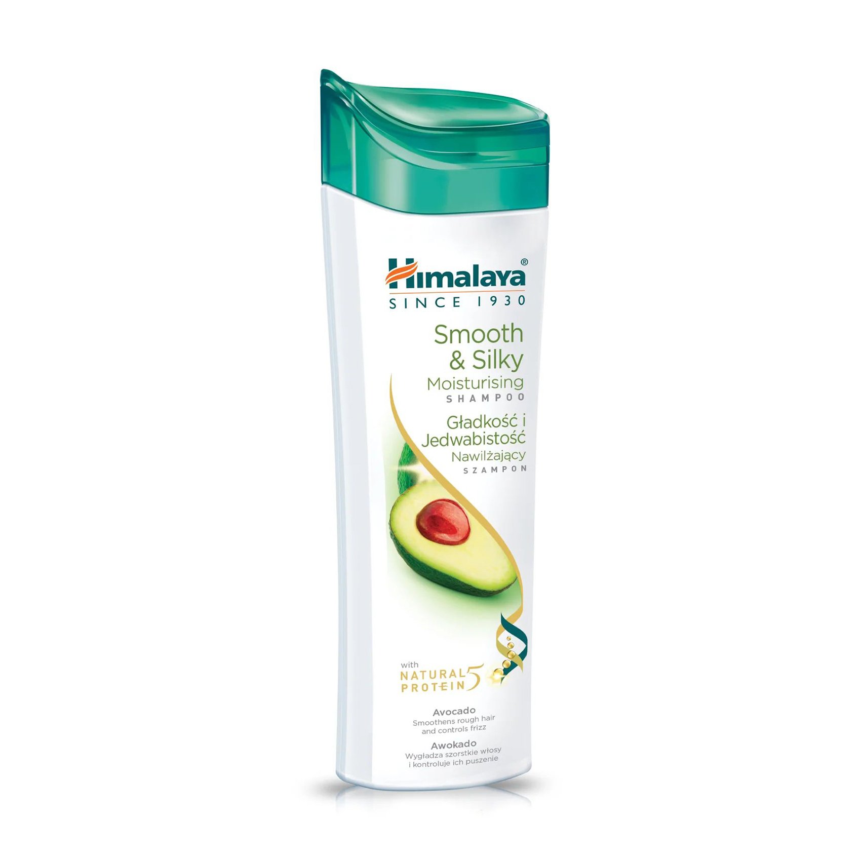 Зволожувальний шампунь Himalaya Herbals Smooth & Silky Moisturising Shampoo для розгладження волосся, з авокадо та протеїнами, 400 мл