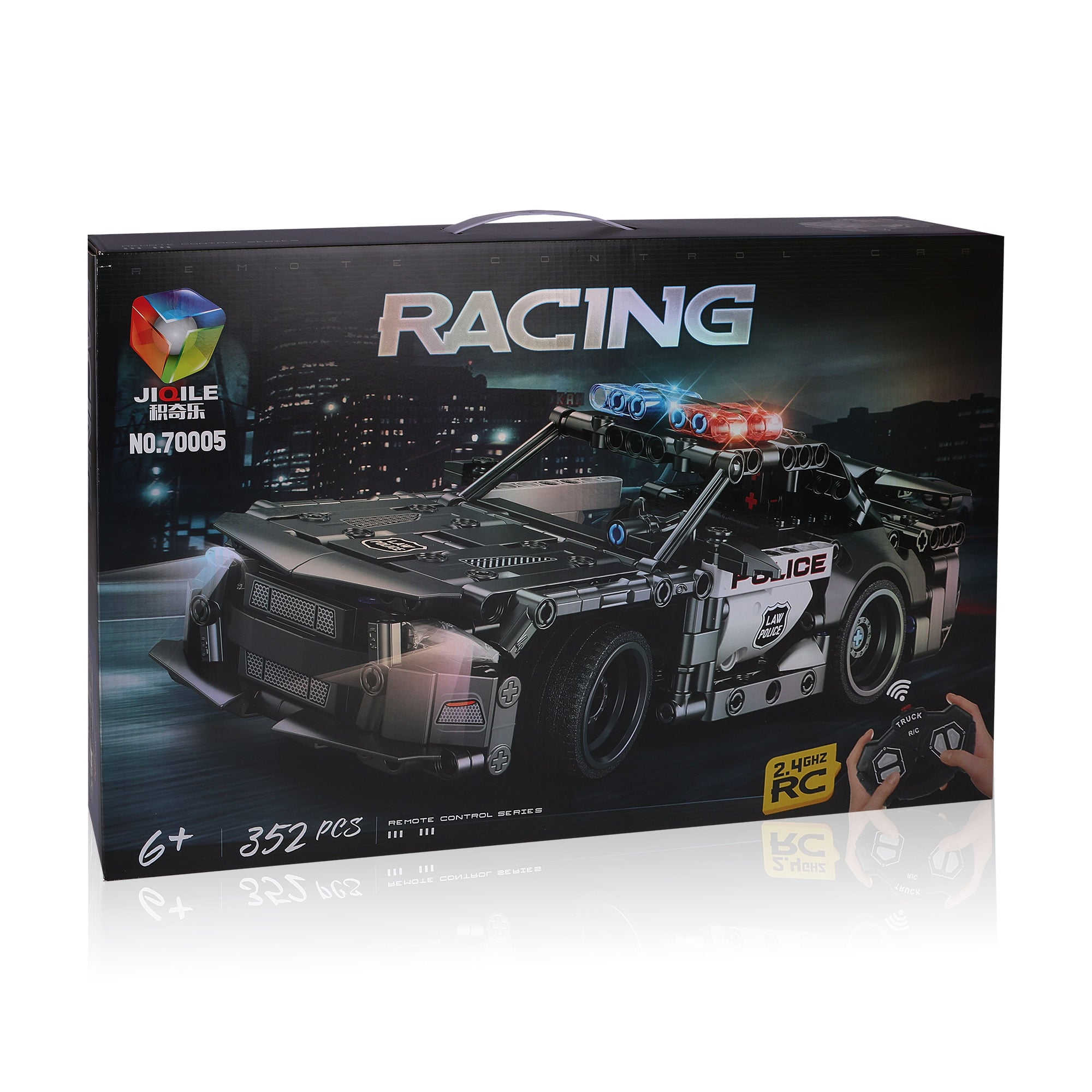 

Дитячий конструктор JIQILE машинка на радіокеруванні Поліція, зі спецефектами, від 6 років, 352 блоки, 54.5*7*35 см (AJ021636)