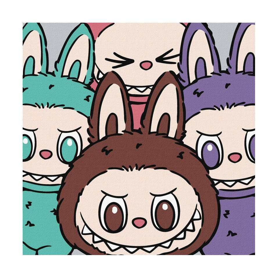 

Картина за номерами Ideyka Команда Лабубу, 25*25 см (KHO1301)