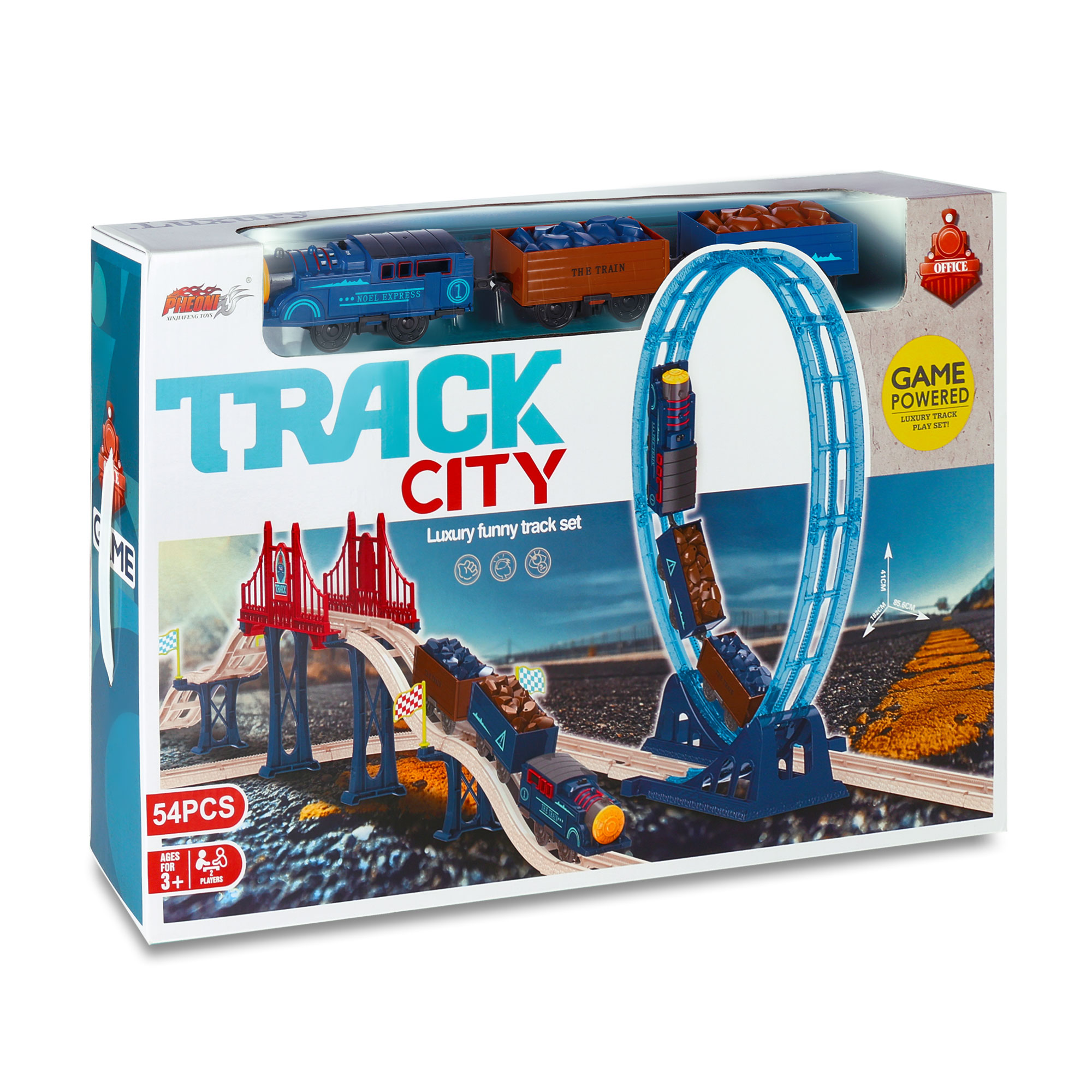 

Дитячий трек PHEONI XINJIAFENG TOYS Шлях паровозу, від 3 років, 54 деталей (AJ023864)