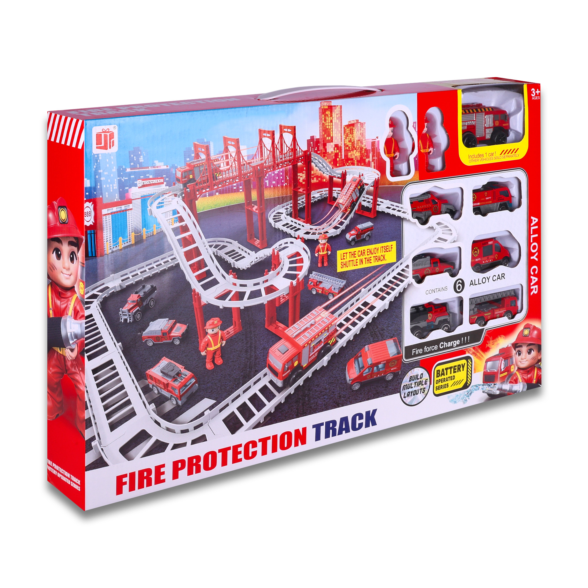 

Дитячий трек TOYRA Траса рятувальників, від 3 років, 66 шт (AJ018677)