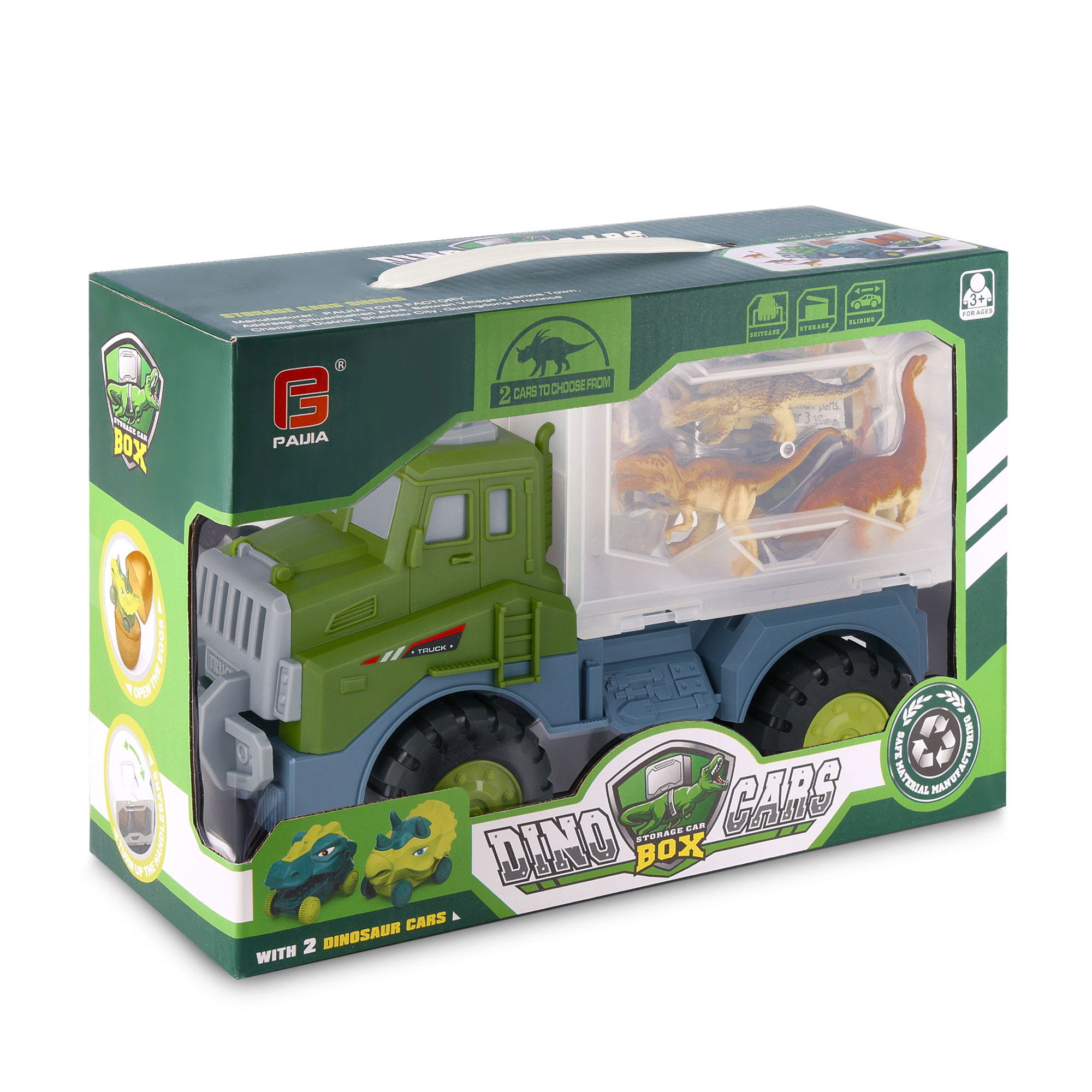 

Дитяча іграшка PAIJIA Автомобіль для перевезення динозаврів, від 3 років (AJ031008)