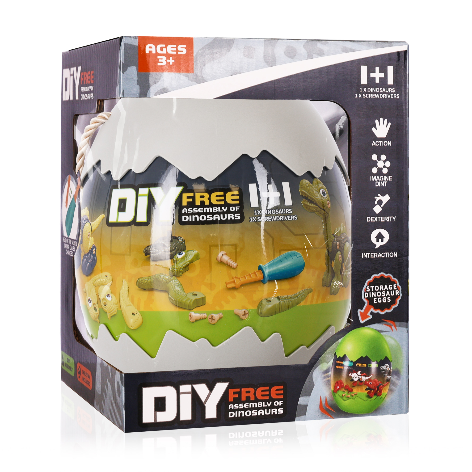 

Дитяча іграшка-конструктор TOYRA Дракон-шурупко, від 3 років, 15*15*19 см (AJ018156)