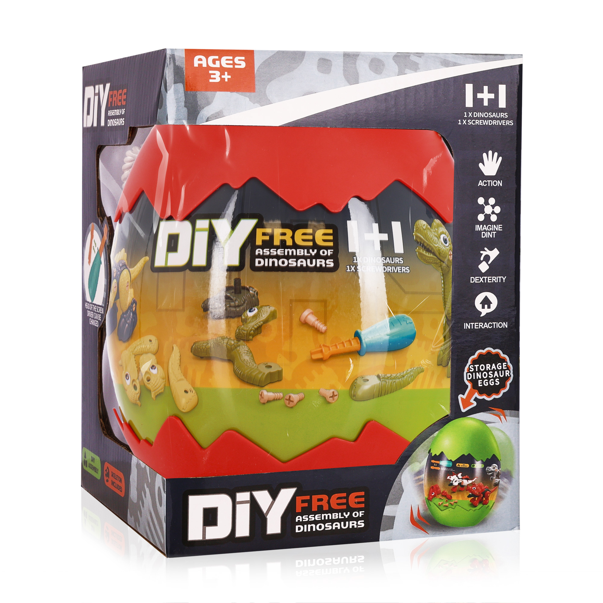 

Дитяча іграшка-конструктор TOYRA Дракоша, від 3 років, 15*15*19 см (AJ018157)