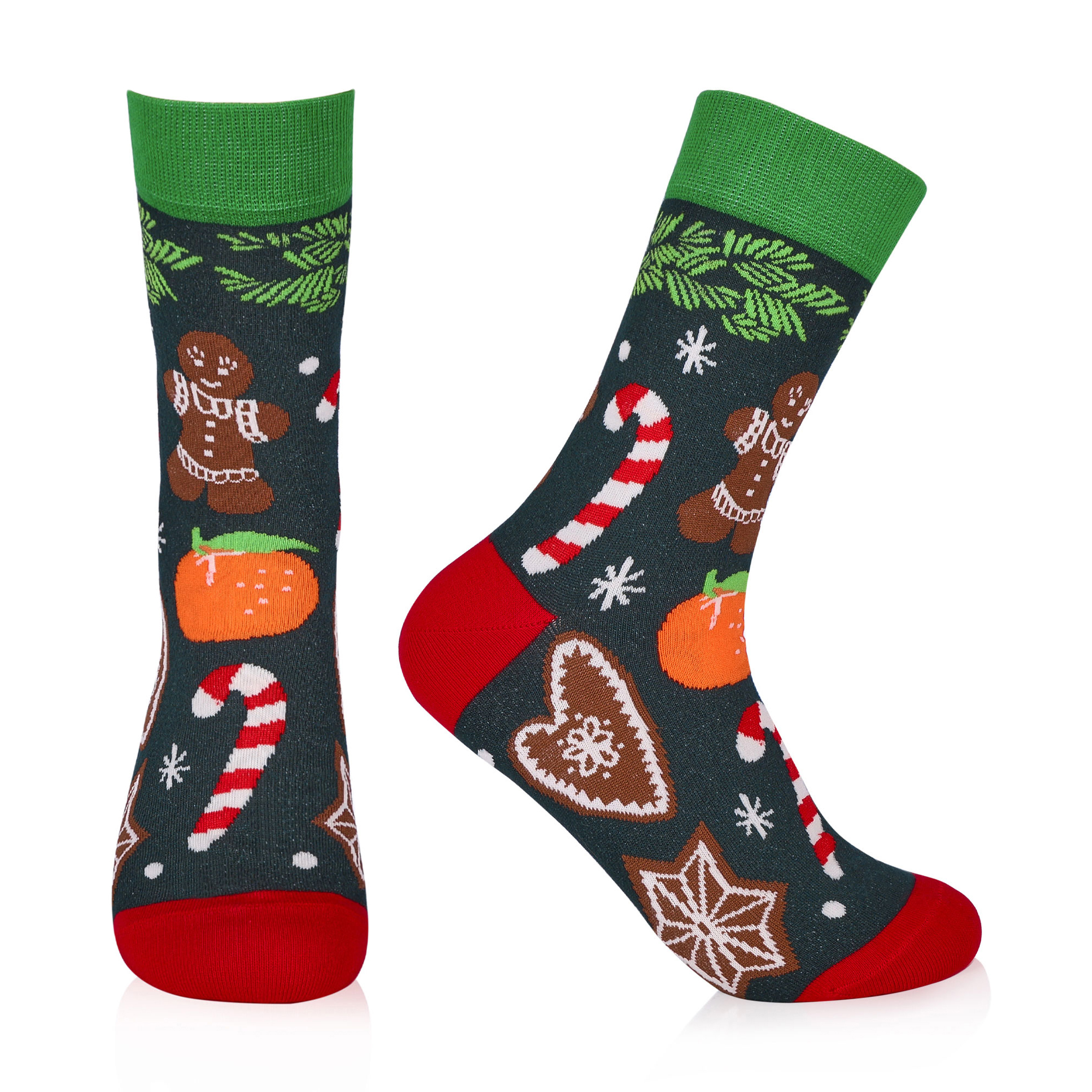 

Шкарпетки жіночі AmiGA новорічні, зелені, розмір 23-25