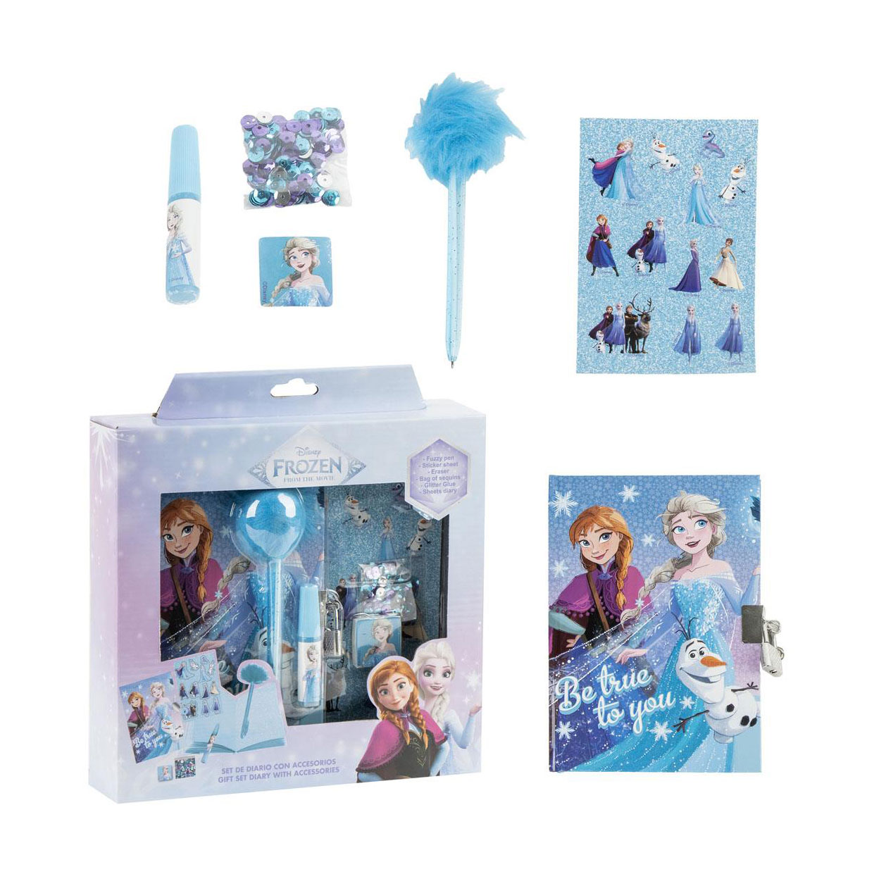 

Дитячий набір канцелярських товарів Cerda Frozen, від 3 років, 23.5*25*5.5 см, 6 предметів (2700001759)