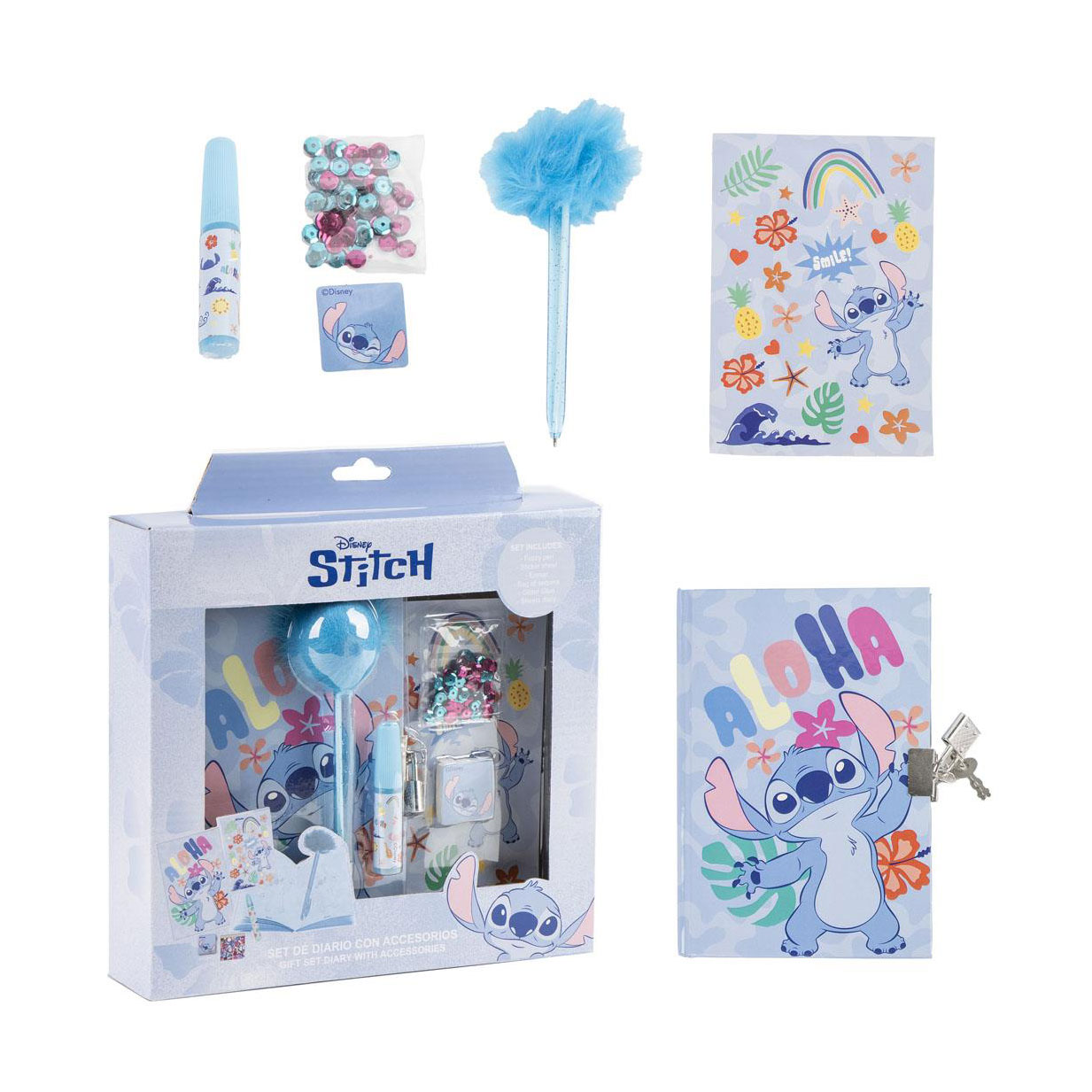 

Дитячий набір канцелярських товарів Cerda Stitch, від 3 років, 23.5*25*5.5 см, 6 предметів (2700001761)