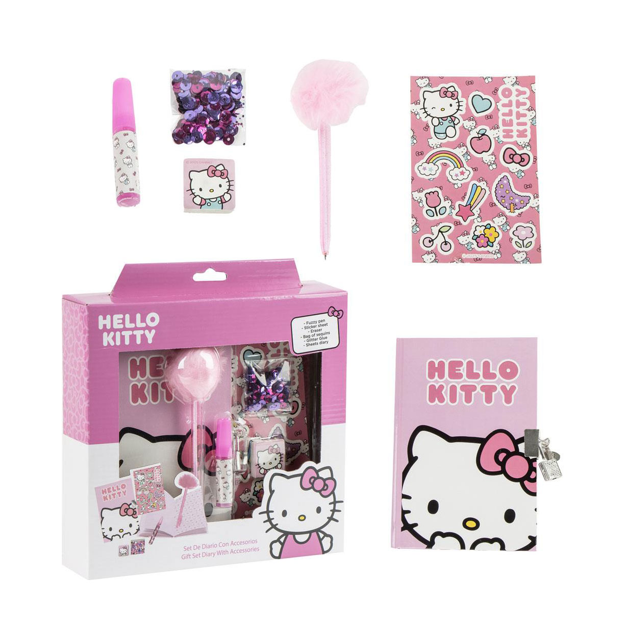 

Дитячий набір канцелярських товарів Cerda Hello Kitty, від 3 років, 23.5*25*5.5 см, 6 предметів (2700001763)