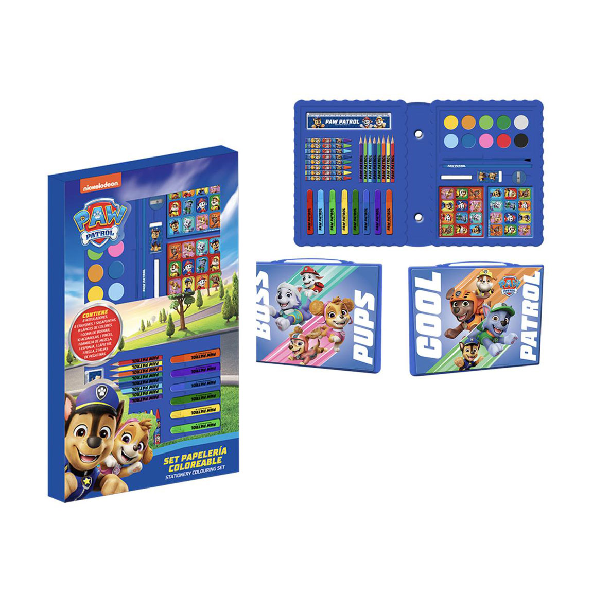 

Дитячий набір для розмальовки Cerda Box Paw Patrol, від 3 років, 26.7*45.3*3 см, 40 предметів (2700001778)