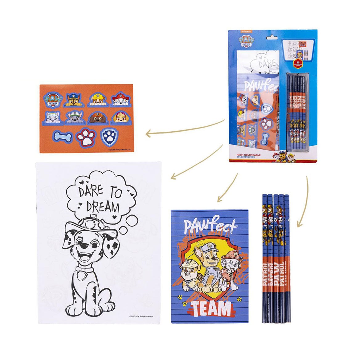 

Дитячий набір для розмальовки Cerda Paw Patrol, від 3 років, 21.5*32*5 см, 16 предметів (2700000770)