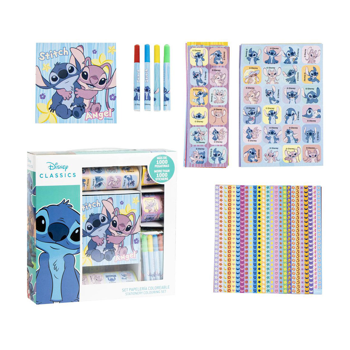 

Дитячий набір стікерів Cerda 1000 Pieces Stitch, від 3 років, 21.5*21.5*5 см, 1000 шт (2700001801)