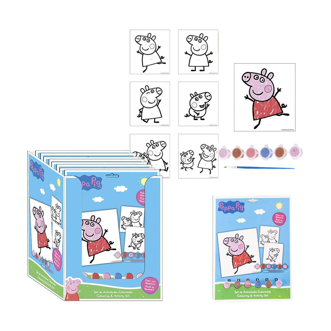 

Дитячий набір для розмальовки за номерами Cerda Peppa Pig, від 3 років, 22.6*29.8*1 см (2700001890)