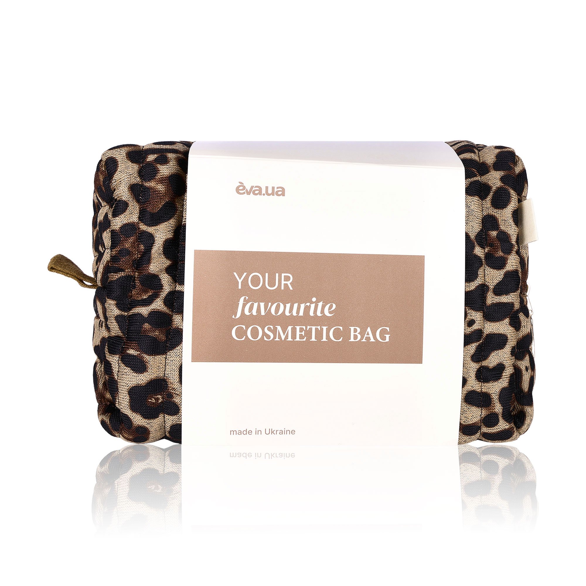 

Косметичка EVA.UA Леопард, стьобана, середня, квадрат, 22*14*12 см (AD05)