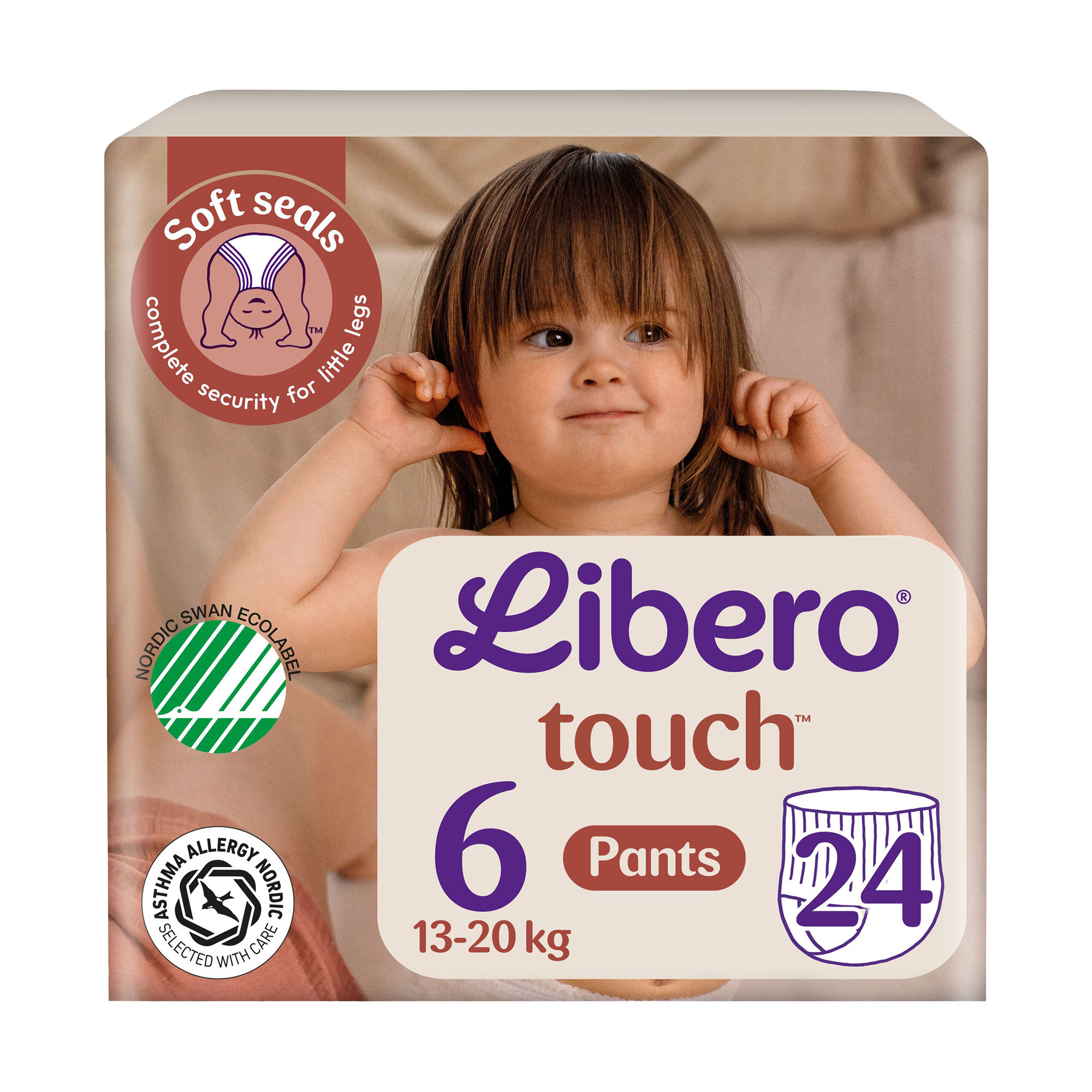 

Підгузки-трусики Libero Touch Pants розмір 6 (13-20 кг), 24 шт