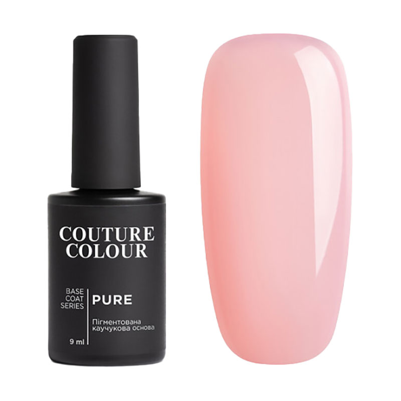 

Камуфлювальна каучукова база для гель-лаку Couture Colour Pure Base Coat 04 Квітковий рожевий, 9 мл