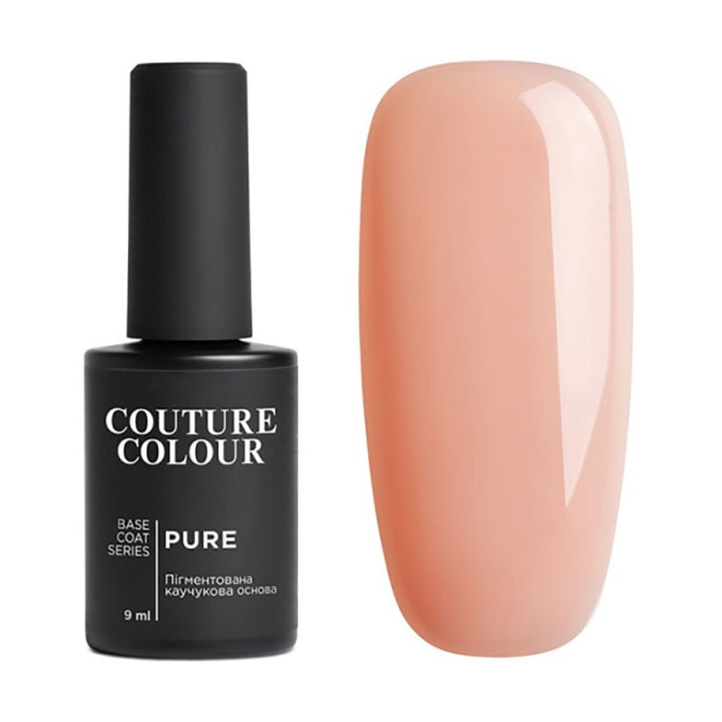 

Камуфлювальна каучукова база для гель-лаку Couture Colour Pure Base Coat 05 Нюдовий, 9 мл
