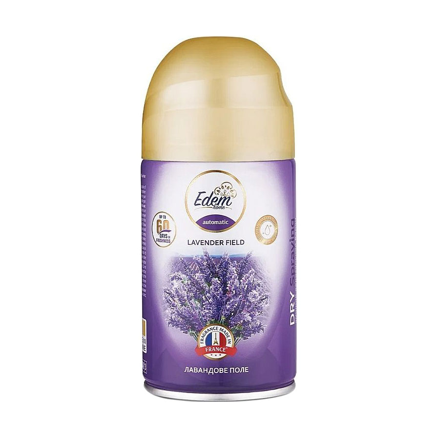 

Змінний балон для автоматичного освіжувача повітря Edem Home Лавандове поле, 260 мл