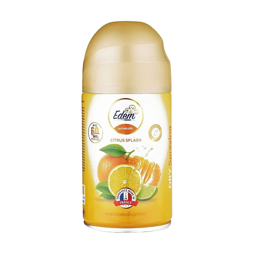 

Змінний балон для автоматичного освіжувача повітря Edem Home Вибуховий цитрус, 260 мл