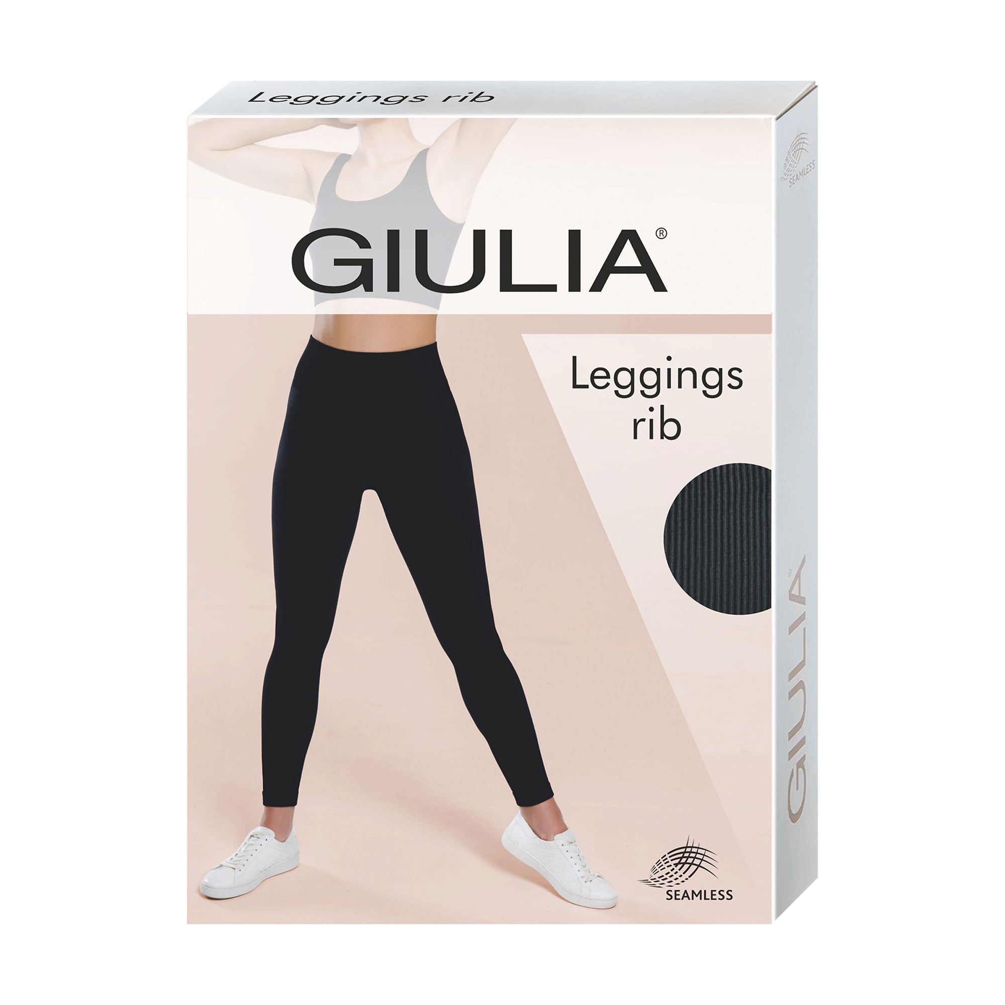 

Легінси жіночі Giulia Leggings Rib 02 в рубчик, Black, розмір L/XL