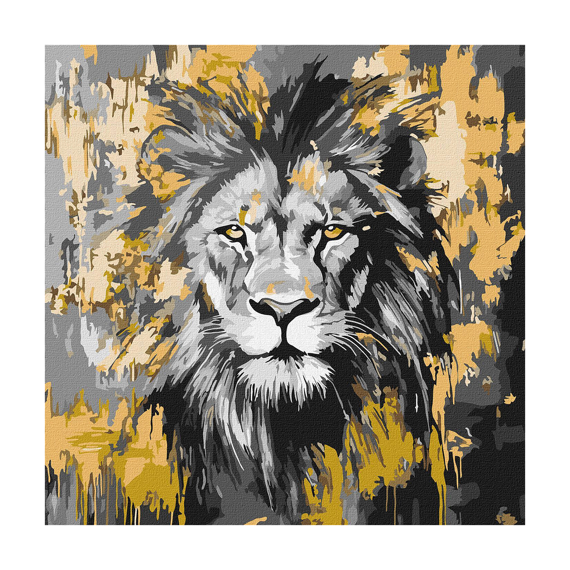 

Картина за номерами Ideyka Золотий лев з фарбами металiк, 40*40 см (KHO6735)