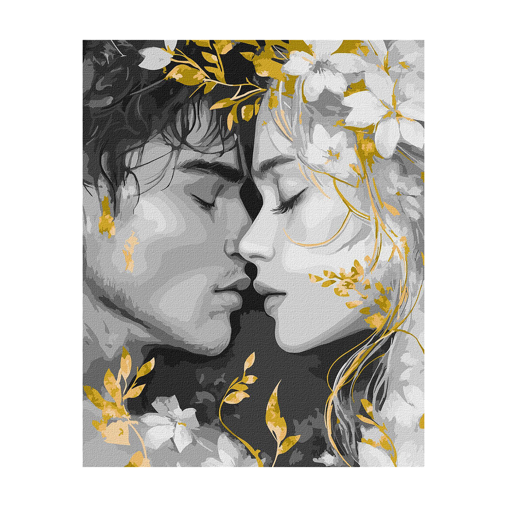 

Картина за номерами Ideyka Погляд губами з фарбами металiк extra, 40*50 см (KHO8538)