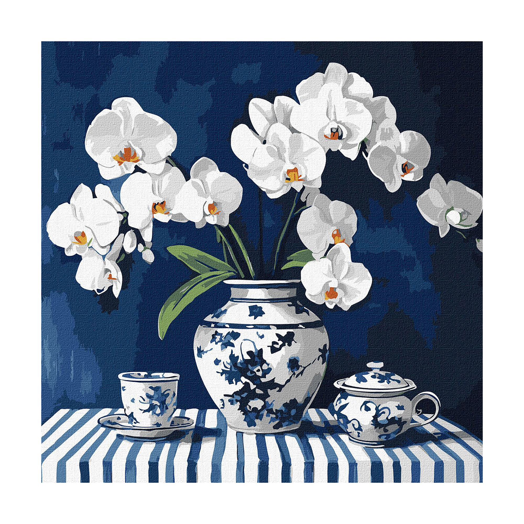 

Картина за номерами Ideyka Орхідея в порцеляні, 40*40 см (KHO3312)