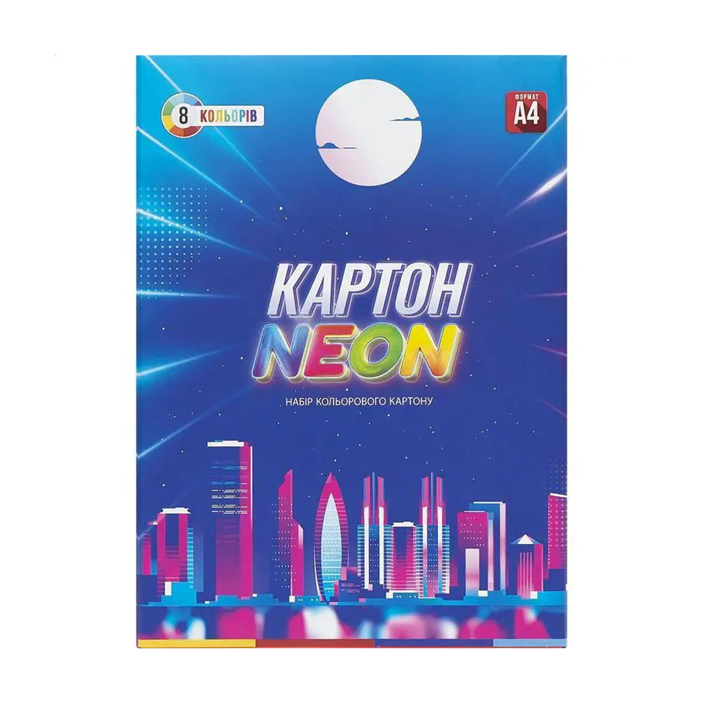 

Картон кольоровий Тетрада Family Line Неон, в папці, А4, 8 аркушів (ТЕ12946)