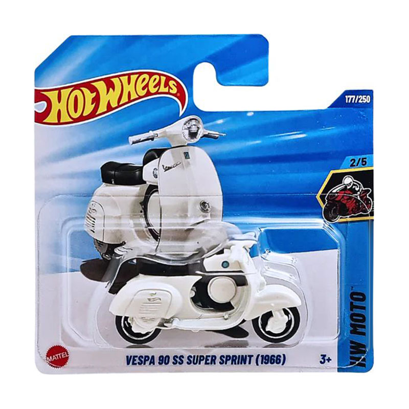 

Базовий автомобіль Hot Wheels Vespa 90SS Super Sprint (1966), білий мотоцикл, від 3 років, 11*3.5*11 см (5785)
