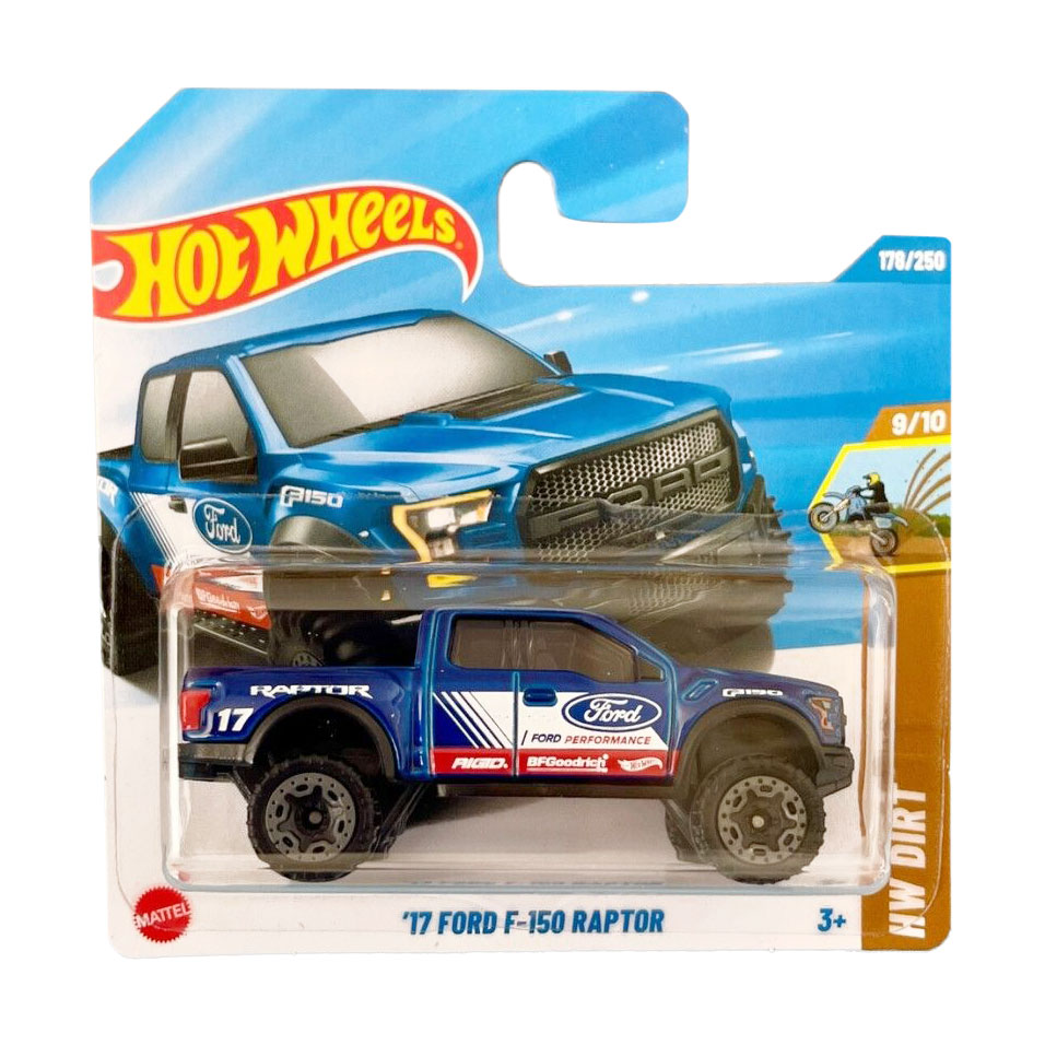 

Базовий автомобіль Hot Wheels 17 Ford F-150 Raptor, синій, від 3 років, 11*3.5*11 см (5785)