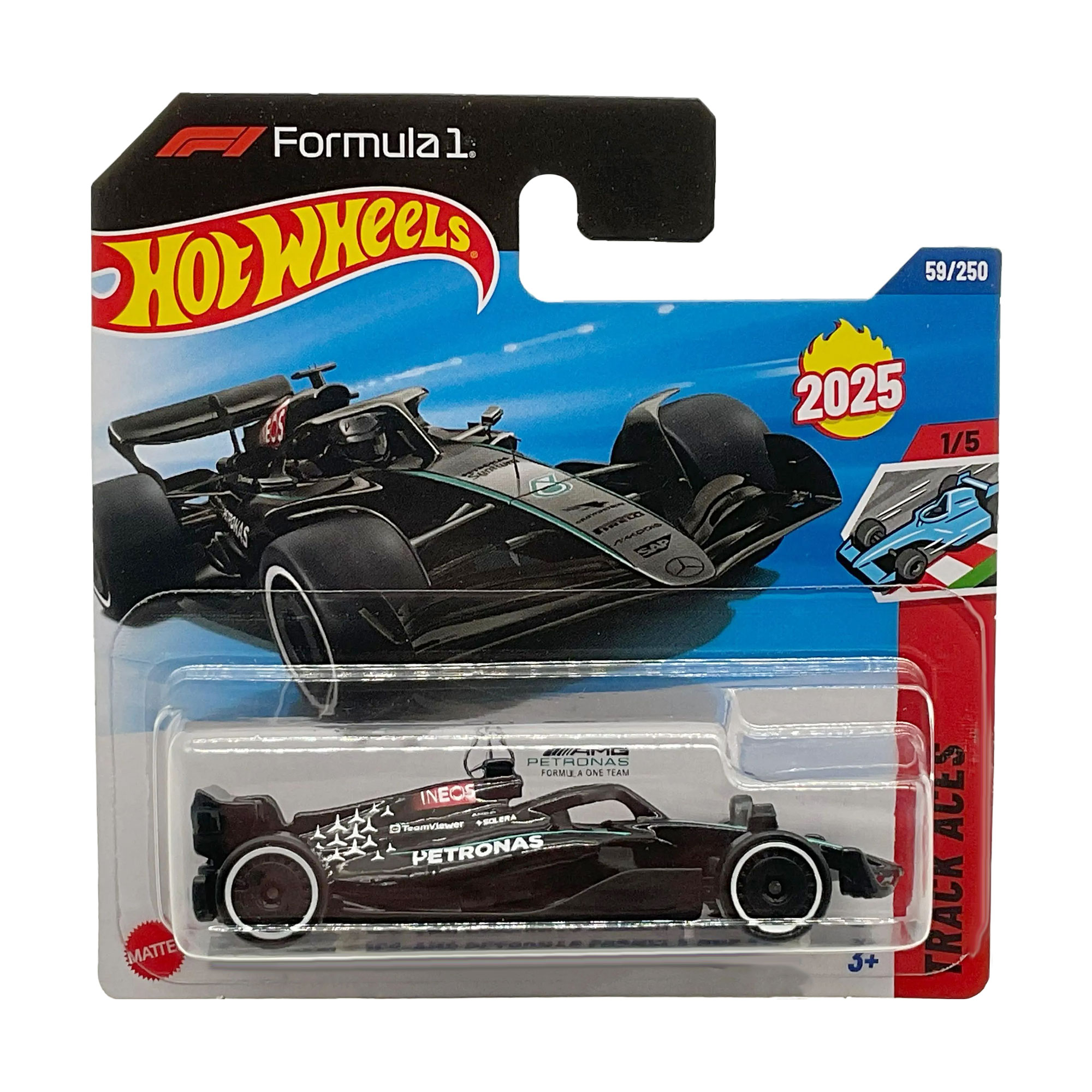 

Базовий автомобіль Hot Wheels Mercedes-Amg Petronas Formula One Team, чорний, від 3 років, 11*3.5*11 см (5785)