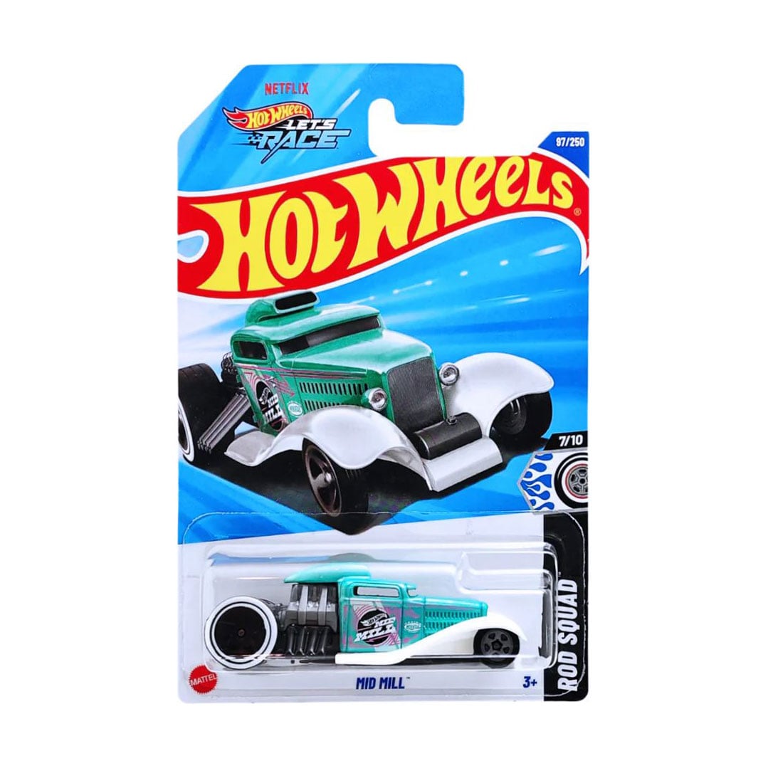 

Базовий автомобіль Hot Wheels Mid Mill, бірюзовий, від 3 років, 11*3.5*11 см (5785)