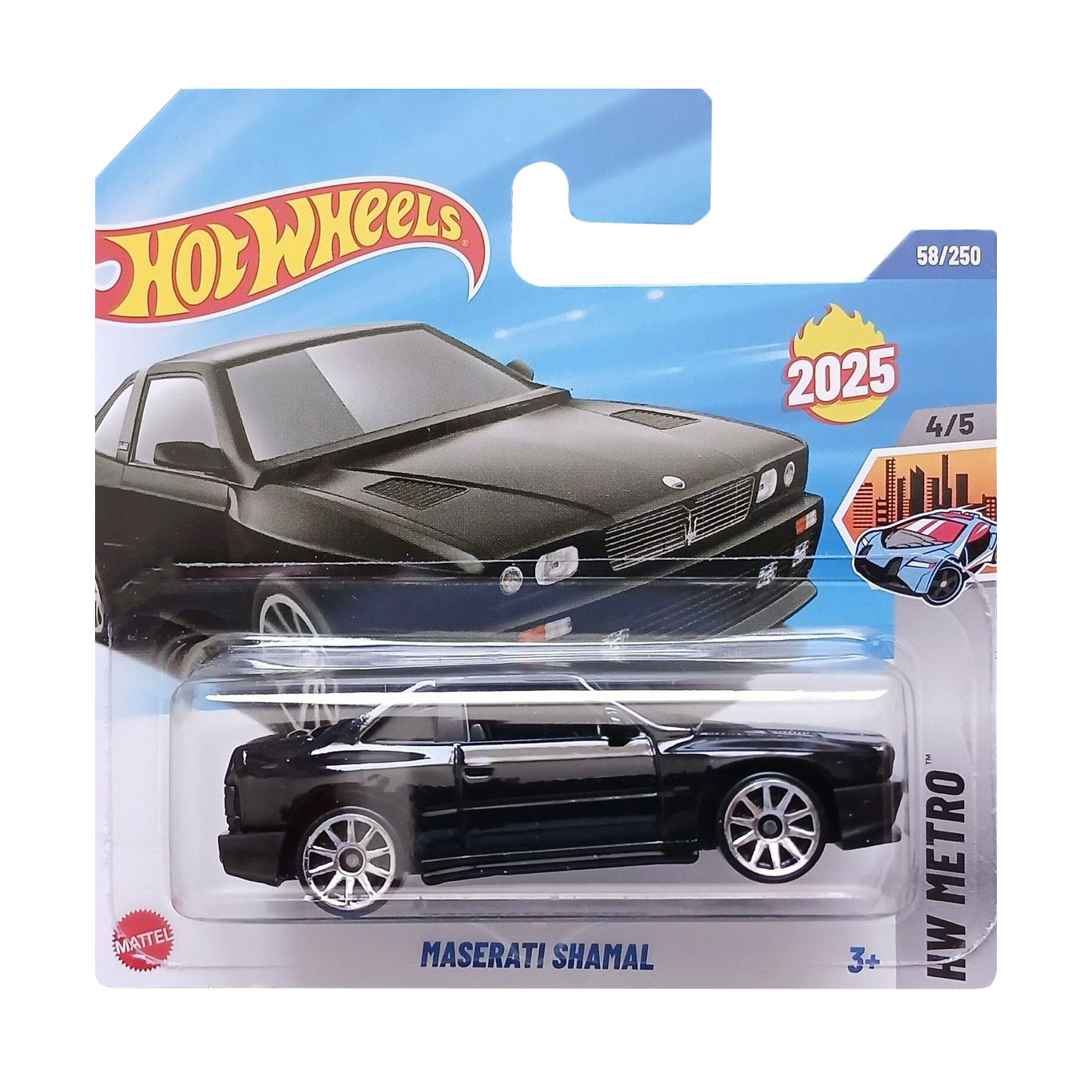 

Базовий автомобіль Hot Wheels Maserati Shamal, чорний, від 3 років, 11*3.5*11 см (5785)