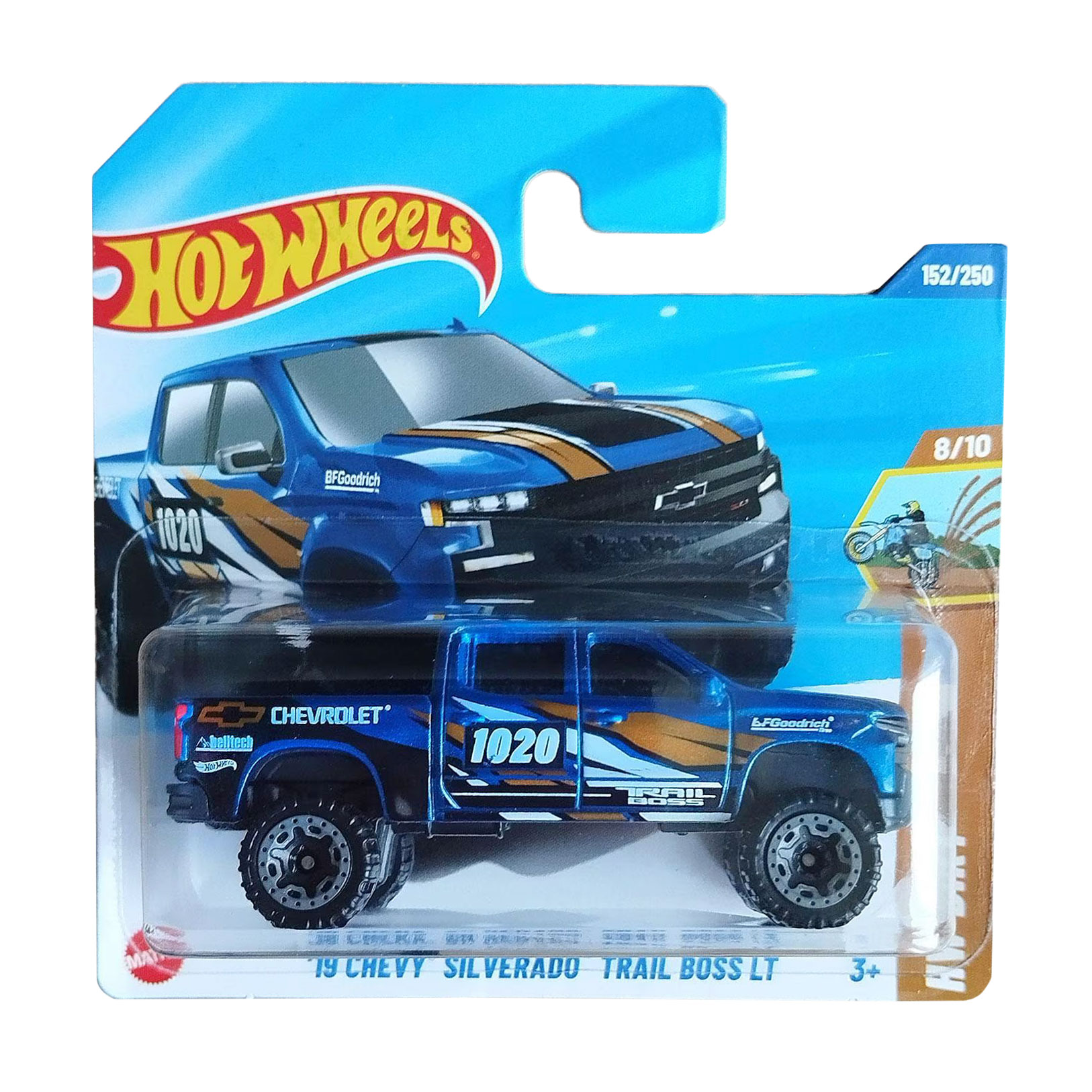

Базовий автомобіль Hot Wheels 19 Chevy Silverado Trail Boss LT, синій, від 3 років, 11*3.5*11 см (5785)