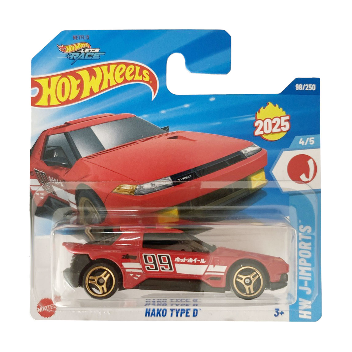

Базовий автомобіль Hot Wheels Hako Type D, червоний, від 3 років, 11*3.5*11 см (5785)