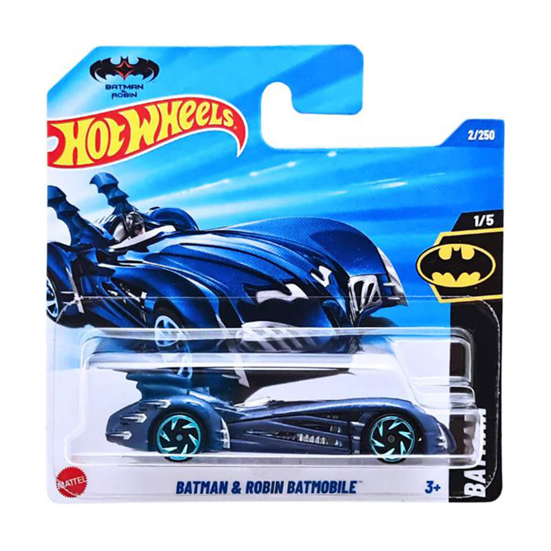 

Базовий автомобіль Hot Wheels Batman And Robin Batmobile, синій, від 3 років, 11*3.5*11 см (5785)