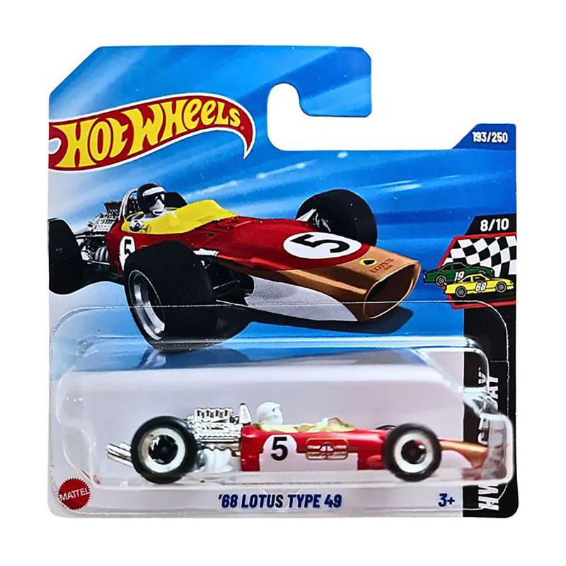 

Базовий автомобіль Hot Wheels 68 Lotus Type 49, червоний, від 3 років, 11*3.5*11 см (5785)