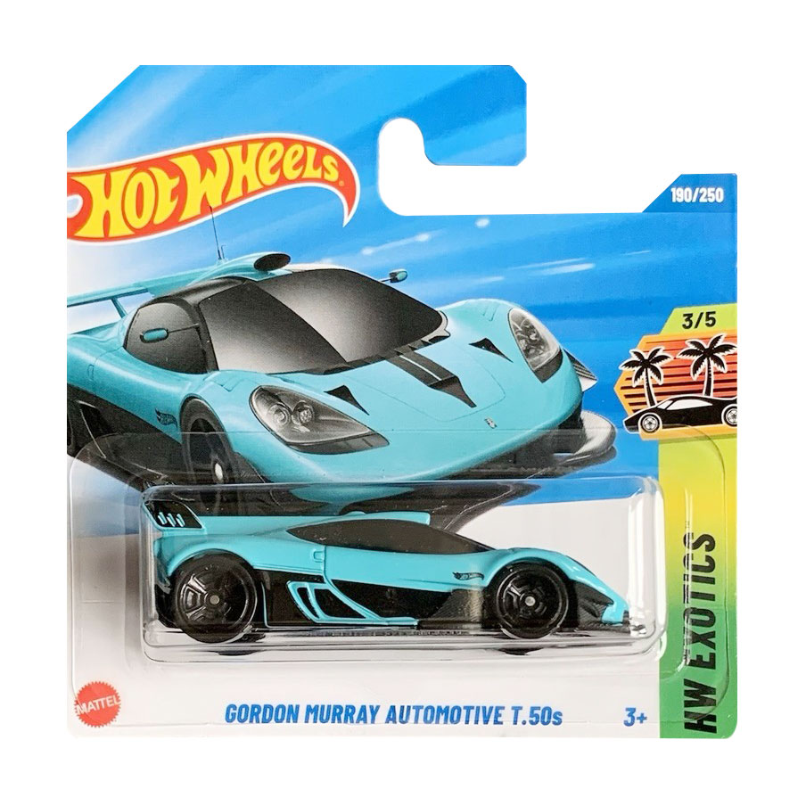 

Базовий автомобіль Hot Wheels Gordon Murray Automotive T.50S, блакитний, від 3 років, 11*3.5*11 см (5785)