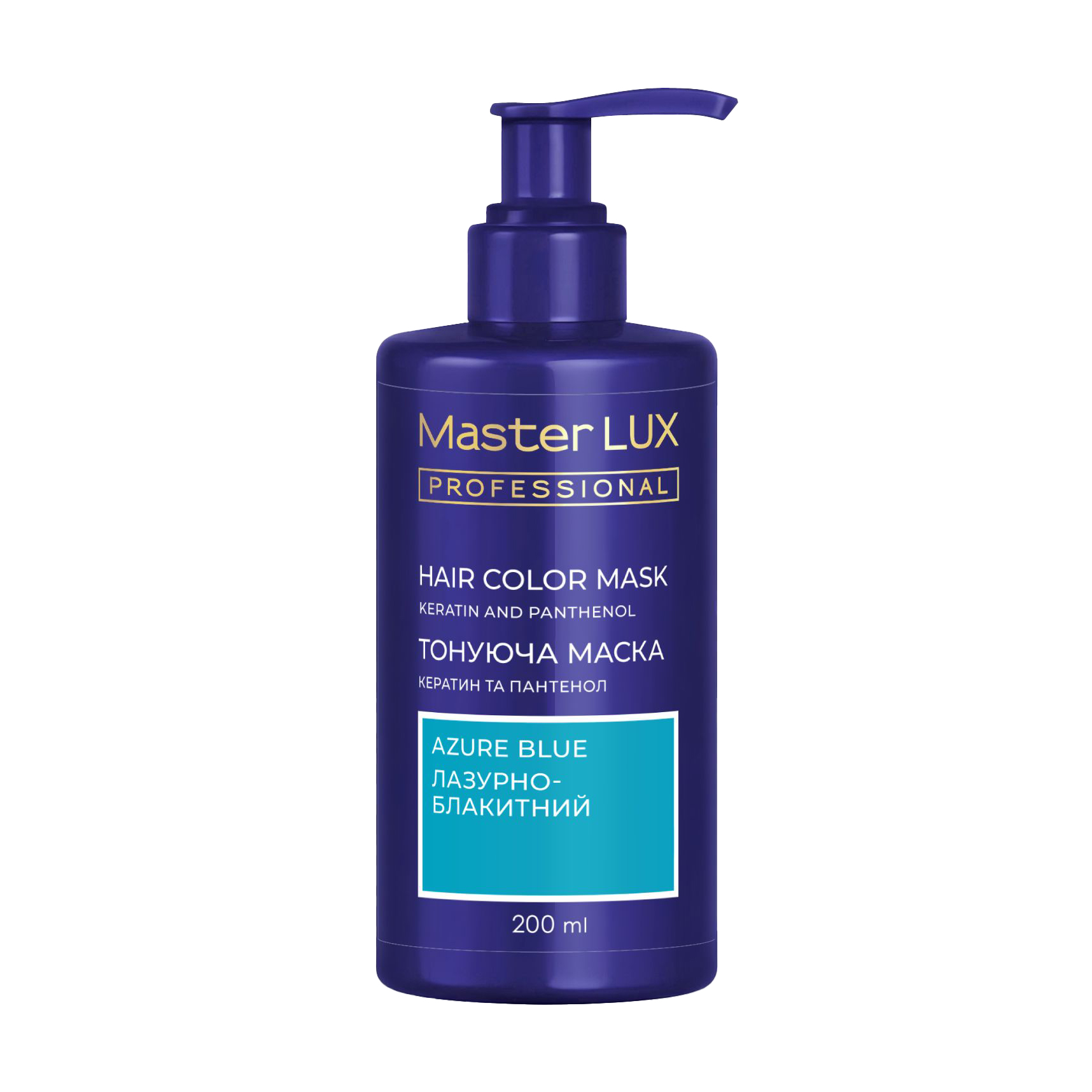 

Тонувальна маска для волосся Master LUX Professional Hair Color Mask Лазурно-блакитний, 200 мл
