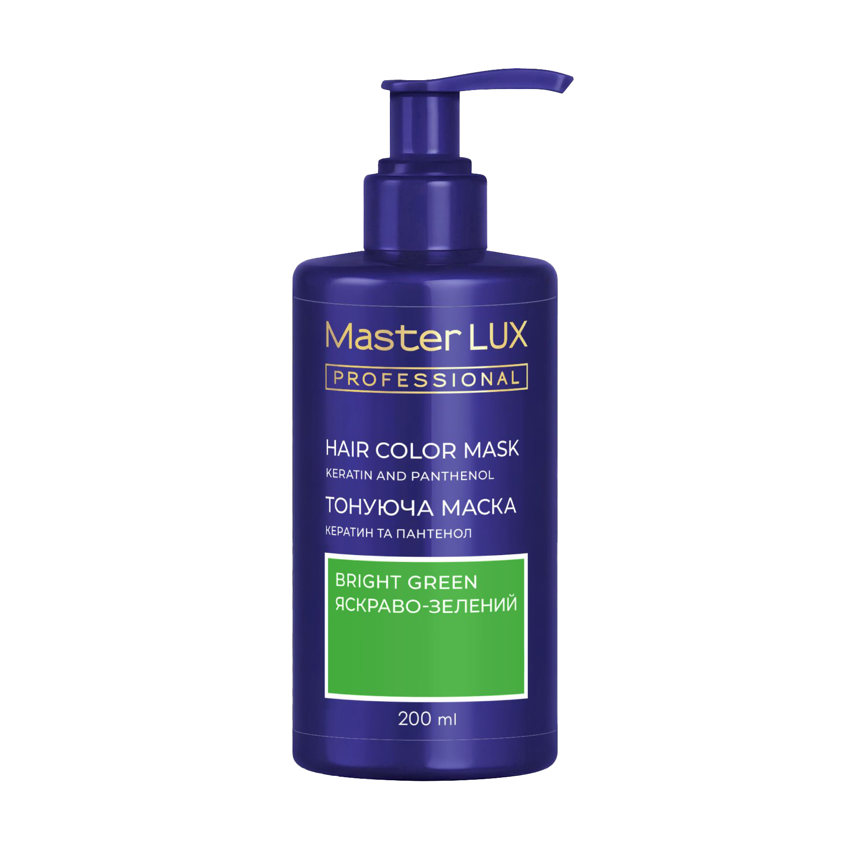 

Тонувальна маска для волосся Master LUX Professional Hair Color Mask Яскраво-зелений, 200 мл