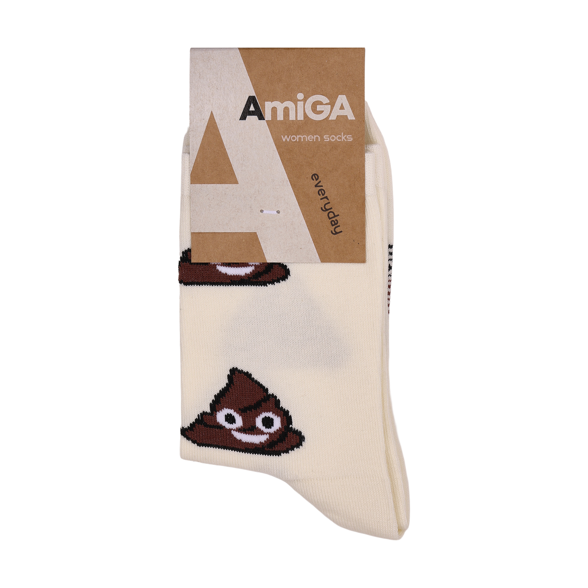 

Жіночі шкарпетки AmiGA бежевий, какашка, розмір 23-25