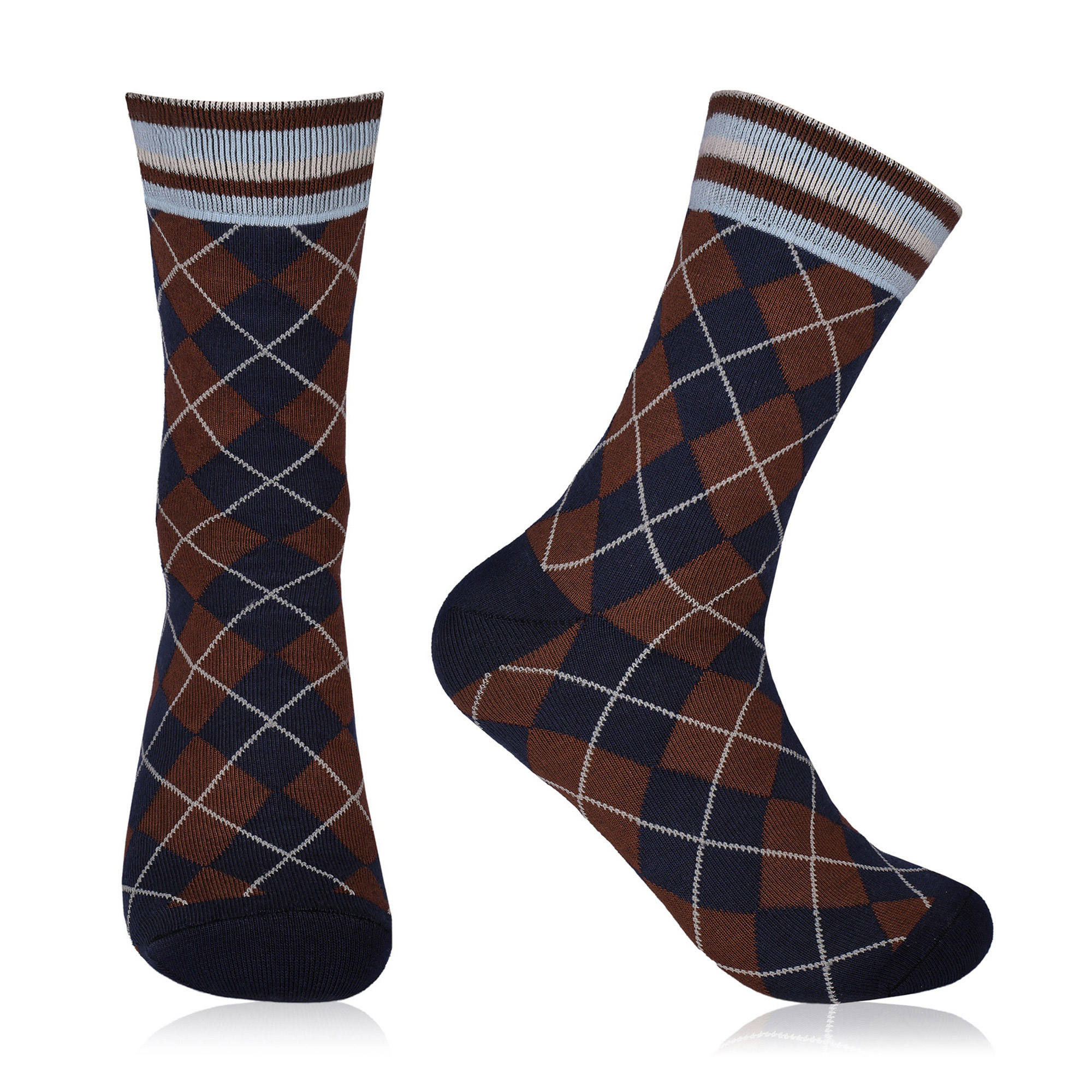 

Жіночі шкарпетки AmiGA ромби, шоколад, розмір 23-25