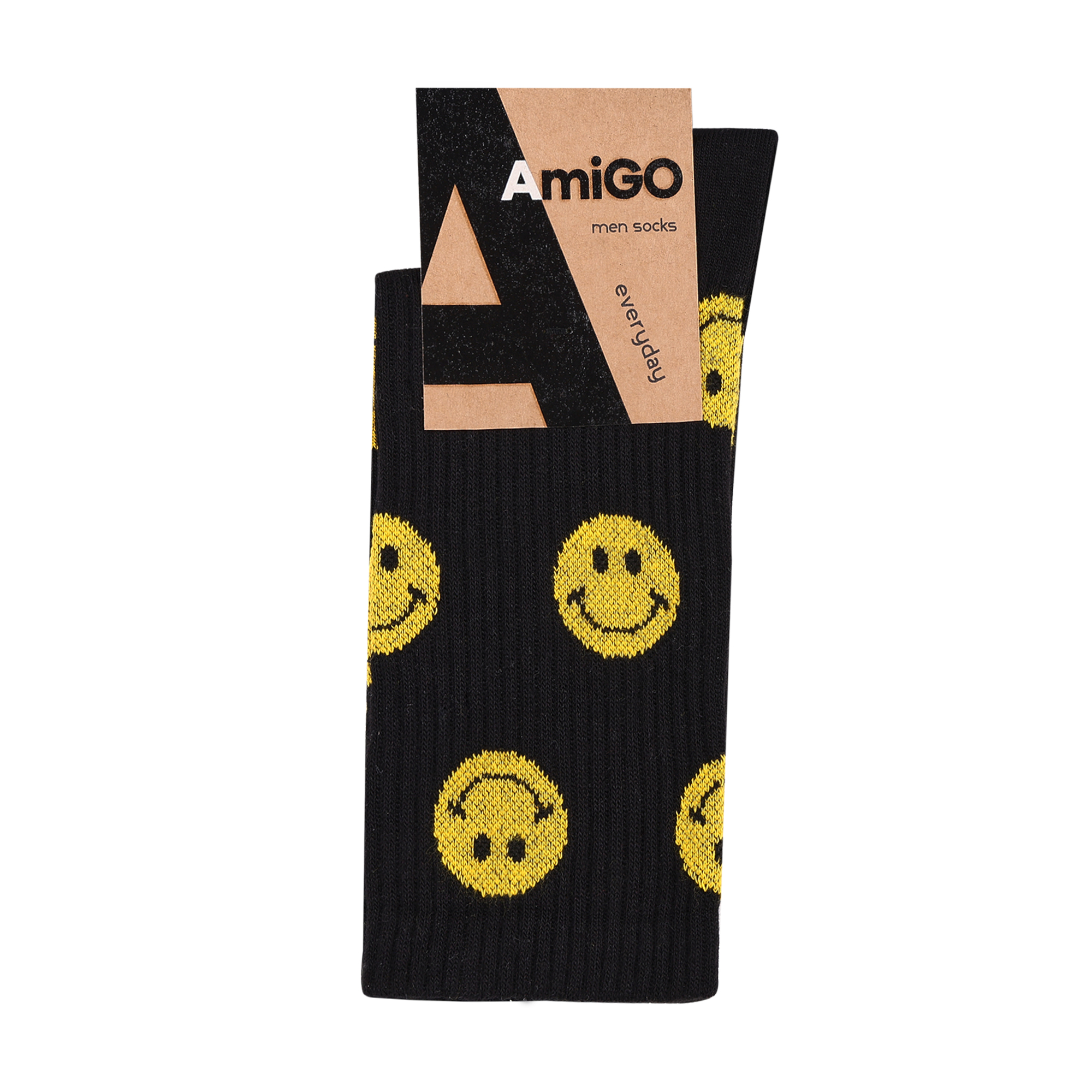 

Шкарпетки чоловічі AmiGO високі, спорт смайл, розмір 25