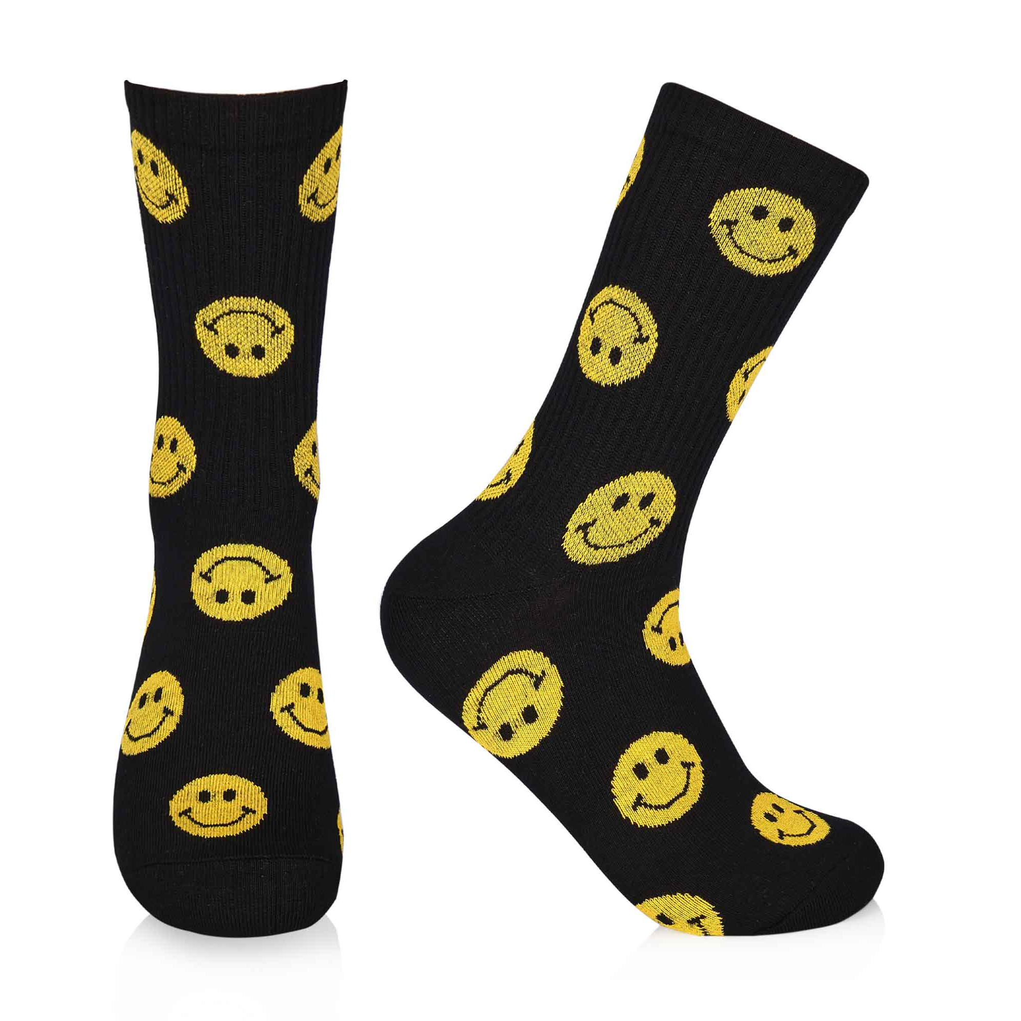 

Шкарпетки чоловічі AmiGO високі, спорт смайл, чорні, розмір 25