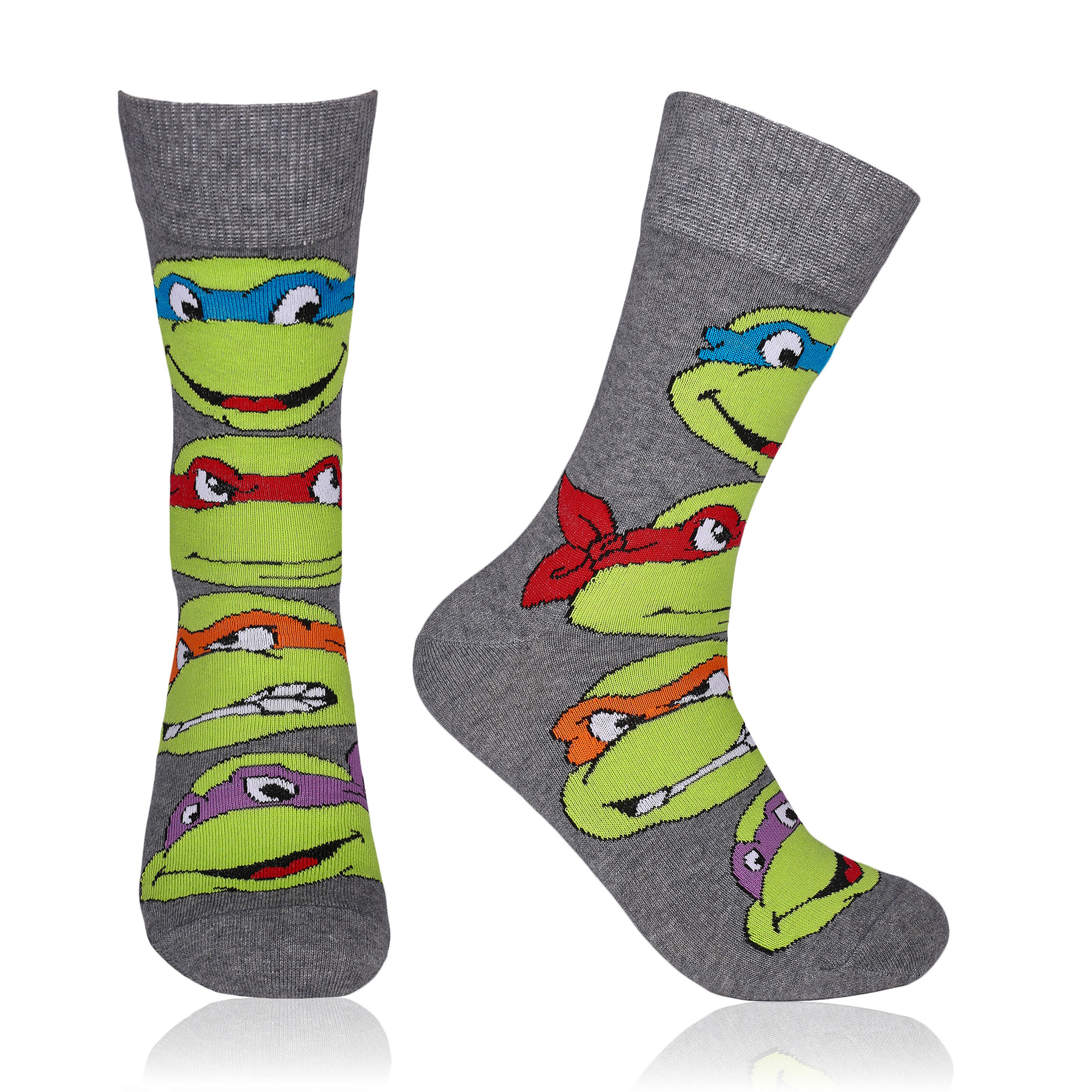 

Шкарпетки чоловічі AmiGO Черепашки-ніндзя, сірі, розмір 25