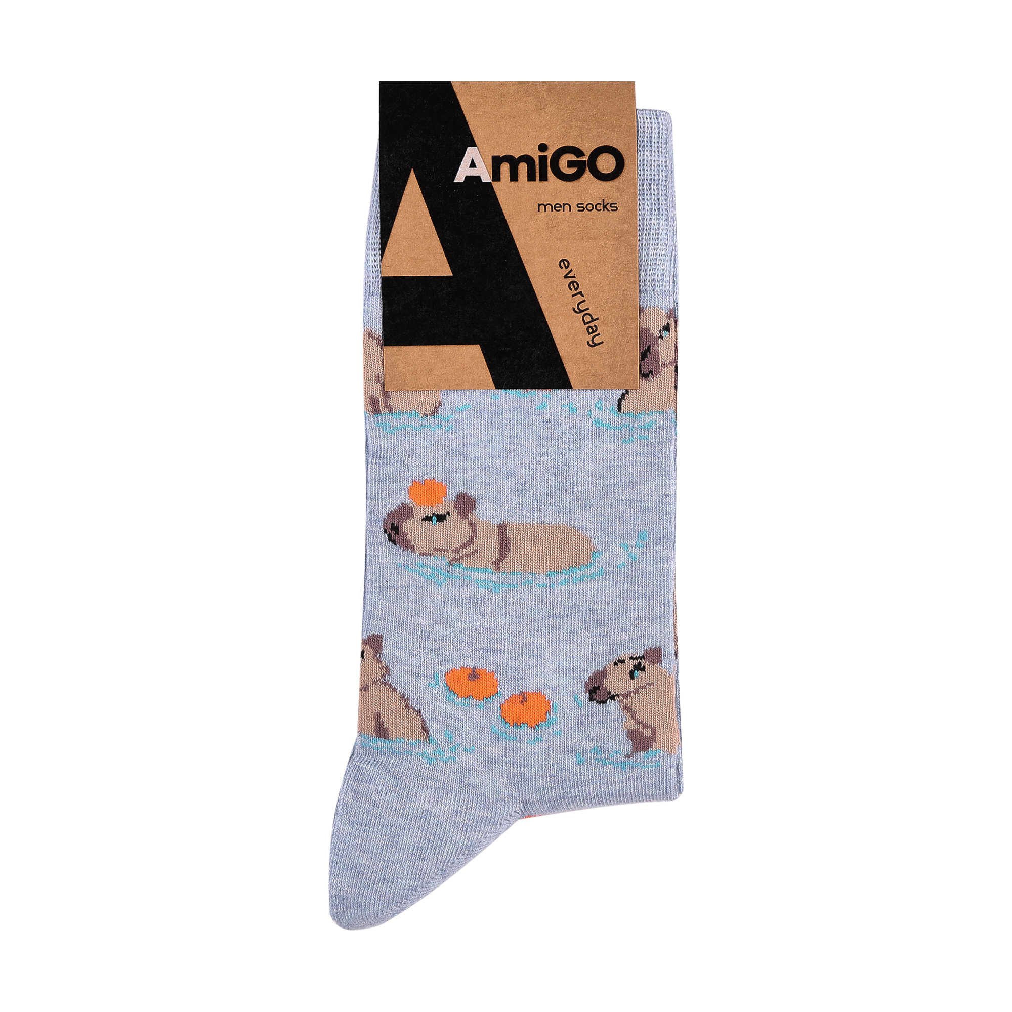 

Шкарпетки чоловічі AmiGO капібара, розмір 25