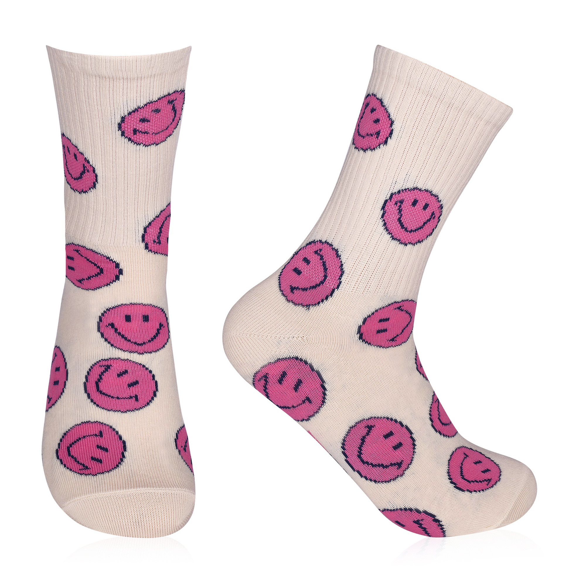 

Жіночі шкарпетки AmiGA з рожевими смайлами, розмір 23-25