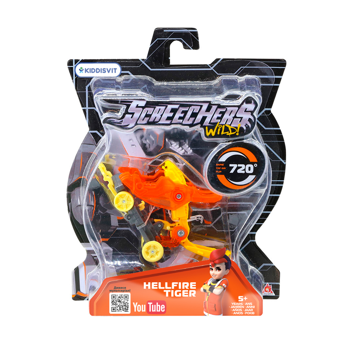 

Дитяча машинка-трансформер Screechers Wild! S4 L0 Хелфаєр Тайгер, від 5 років (EU685002)